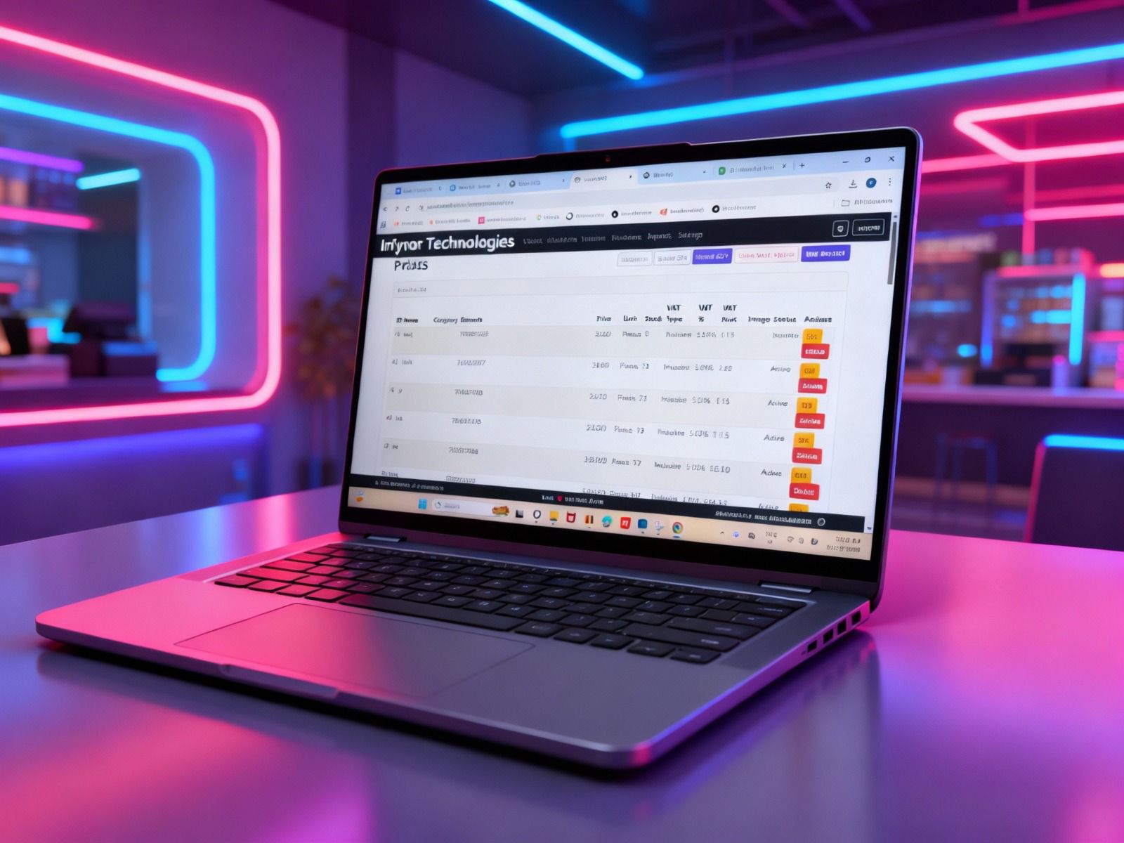 POS billing screen with order summary