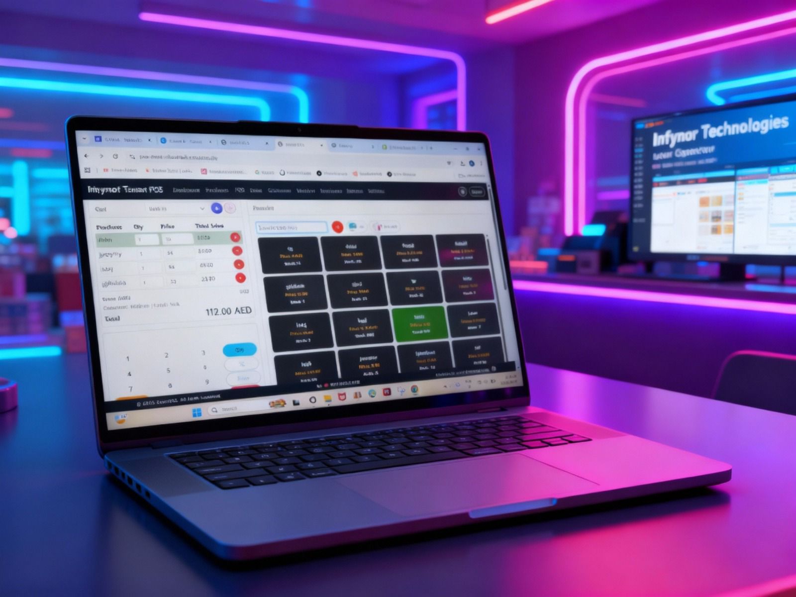 POS product list and category navigation